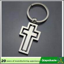 Wholesale Cross Shape Design Metal Blank Keychain